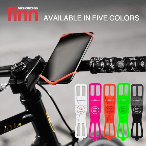 Universal Smartphone Bicycle Mount, 100% Silicone, Compact, Light, Portable | Easy No Tools Mount | All Weather Use, UV Resistant | Durable | Made in Austria (Red) in Kuwait