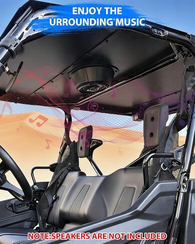 SAUTVS 2PCS UTV 6 by 9 Inch Roof Speakers Pods Waterproof Dustproof Universal 6x9 Overhead Speakers Panels Enclosures Holder for Can-Am/Polaris/Kawasaki/Honda/Yamaha Accessories in Kuwait