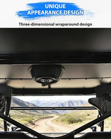 SAUTVS 2PCS UTV 6 by 9 Inch Roof Speakers Pods Waterproof Dustproof Universal 6x9 Overhead Speakers Panels Enclosures Holder for Can-Am/Polaris/Kawasaki/Honda/Yamaha Accessories in Kuwait