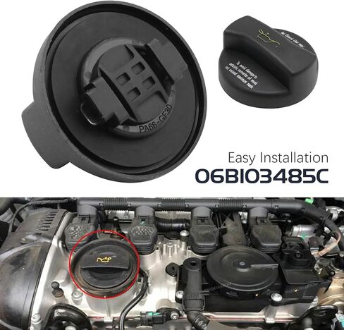UOIENRT 80989 Engine Oil Fill Cap Replacement for Audi, Replacement for Volkswagen Select Models, 06B103485C in Kuwait