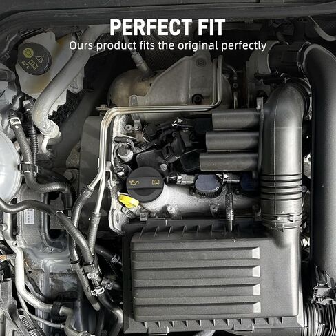غطاء حشو زيت المحرك Bevinsee 04E103485A متوافق مع Volkswagen Golf Jetta، متوافق مع A1 A3 RS3 Q2 لـ 1.0 TSI، 1.2 TSI، 1.4 TSI، 1.4 GTE Hybrid EA211، بلاستيك ABS ومطاط الفلور in Kuwait