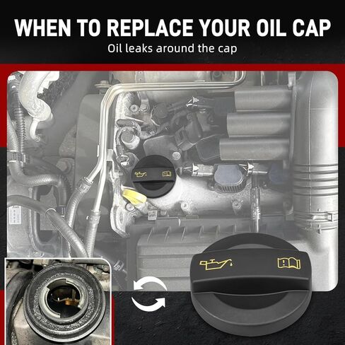 غطاء حشو زيت المحرك Bevinsee 04E103485A متوافق مع Volkswagen Golf Jetta، متوافق مع A1 A3 RS3 Q2 لـ 1.0 TSI، 1.2 TSI، 1.4 TSI، 1.4 GTE Hybrid EA211، بلاستيك ABS ومطاط الفلور in Kuwait