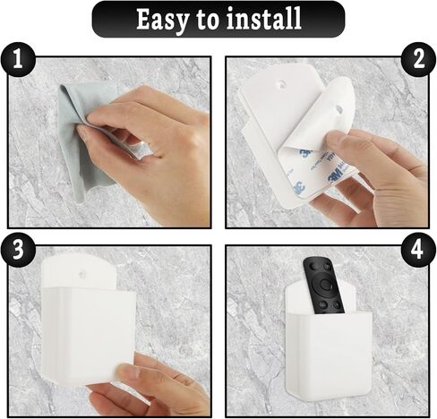 12 Pcs Remote Control Holder Wall Mount, White Self Adhesive Wall Organizer, TV Remote Holder Wall Pen Holder for Home, Office, School in Saudi Arabia