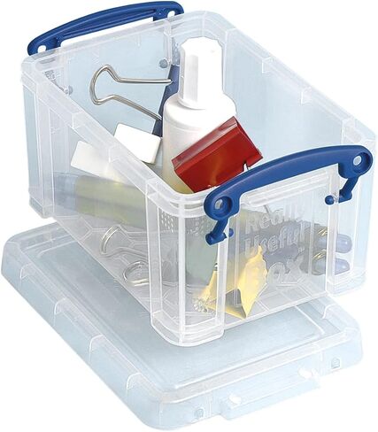 Really Useful Box Plastic Storage 0.7 Litre Clear (Pack of 8) in Saudi Arabia
