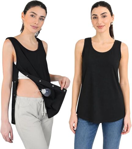 Inspired Comforts Post Surgery Mastectomy Recovery Tank Top with Drain Pocket & Snap-Access in Saudi Arabia
