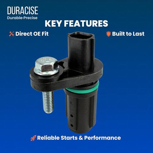 DURACISE Crankshaft Position Sensor Compatible with 2010-2020 Chevrolet Equinox, Traverse, Impala, Malibu & 2011-2017 Buick Enclave, LaCrosse & 2010-2019 Cadillac CTS, SRX & GMC Terrain, OEM #12615626 in Kuwait