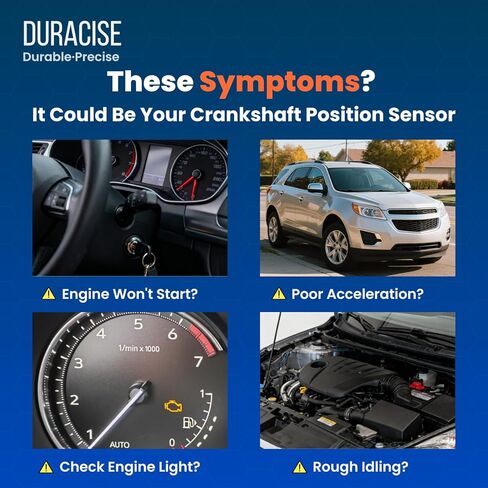 DURACISE Crankshaft Position Sensor Compatible with 2010-2020 Chevrolet Equinox, Traverse, Impala, Malibu & 2011-2017 Buick Enclave, LaCrosse & 2010-2019 Cadillac CTS, SRX & GMC Terrain, OEM #12615626 in Kuwait