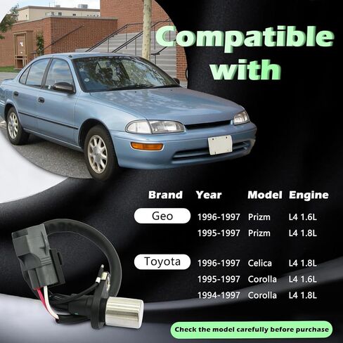 مستشعر موضع العمود المرفقي للمحرك L4 1.8L متوافق مع تويوتا لـ Geo Prizm Corolla Celica 95 96 97 1995 1996 1997 يستبدل 213382 9091905011 94855512 CSS545 PC83 SU4180 in Kuwait