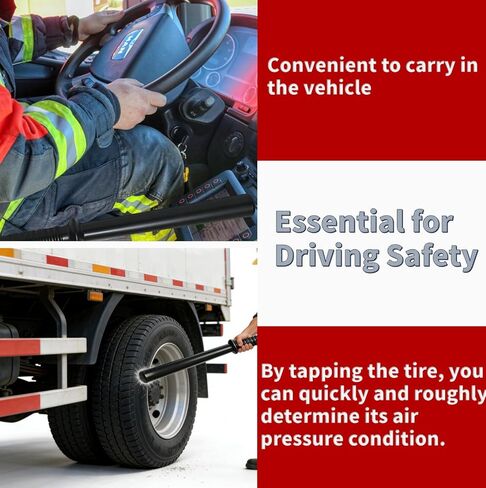 17 in Tire Pressure Checker,Tire Thumper Heavy-Duty Tire Checker Bat,Tire Sound Testing Tool,Tire Thumper for Truckers,Tire Knocker,Tire Inspection,Tire Bat for Truckers,Fish Thumper in Saudi Arabia