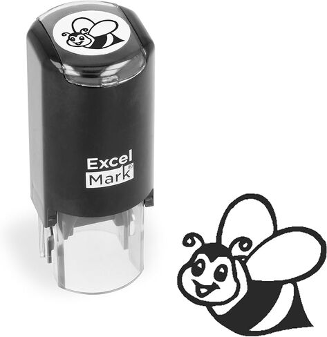 ExcelMark Valentine's Day Rubber Stamp - Bee Stamp - Black Ink in Kuwait