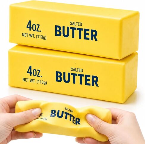 2 PCS Slow Rising Squishy Butter Squishy Toys,Squeeze Butter Stick, Soft Squeeze Stress Relief for Anxiety Relief and Focus, Sensory Fidget Toys for Office and Home in Saudi Arabia