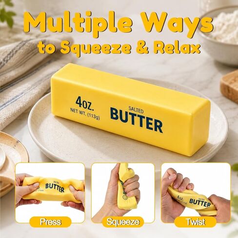 2 PCS Slow Rising Squishy Butter Squishy Toys,Squeeze Butter Stick, Soft Squeeze Stress Relief for Anxiety Relief and Focus, Sensory Fidget Toys for Office and Home in Saudi Arabia