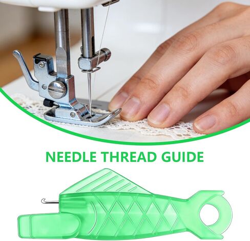 10Pcs Sewing Machine Needle Threader Automatic Needle Threader Tool for Hand Sewing & Embroidery, Quick Loop Threaders, SimpleSewing Supplies & Accessories for Elderly, Green in Kuwait