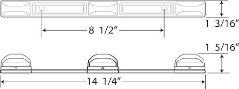 Optronics MC97RK Identification Light Bar, Red in Kuwait