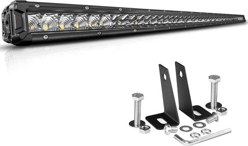 52in LED Light Bar, Single Row Flood Spot Beam Combo 12v Offroad Driving Light Fog Work Strip Lights Waterproof for Boat ATV Utv SUV Pickup 4x4 Truck Can Am X3 Light Roof Bumper in Saudi Arabia