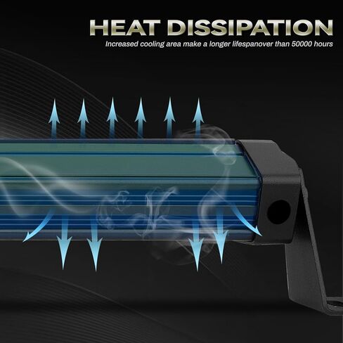 52in LED Light Bar, Single Row Flood Spot Beam Combo 12v Offroad Driving Light Fog Work Strip Lights Waterproof for Boat ATV Utv SUV Pickup 4x4 Truck Can Am X3 Light Roof Bumper in Saudi Arabia