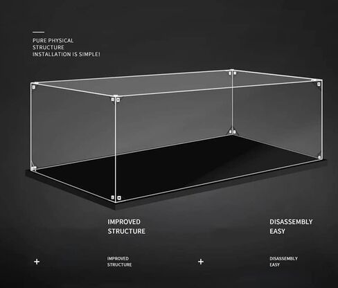 Upgraded 3MM Acrylic Display Case for Lego 21376 Orange Cat Building Set,Dustproof Clear Display Case Compatible with Lego 21376(Not Include The Model) in Saudi Arabia
