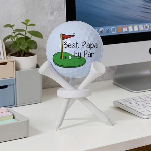 for Men Dad Papa, Funny Birthday Gift for Dad Father Golfers Daddy Papa from Daughter Son, Best Papa by Par Golf Ball Golf Accessories Tabletop Display Stand Decor in Saudi Arabia