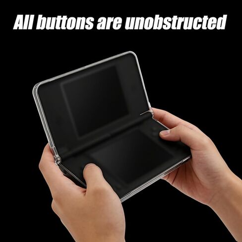 Hard Shell Clear Crystal Case Cover for NDSi XL & NDSi LL, Transparent Case Anti-Fingerprint Anti-Scratch Hard PVC Shell for Retro Game Enthusiasts or Collectors in Kuwait