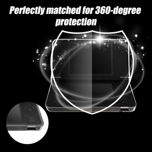 Hard Shell Clear Crystal Case Cover for NDSi XL & NDSi LL, Transparent Case Anti-Fingerprint Anti-Scratch Hard PVC Shell for Retro Game Enthusiasts or Collectors in Kuwait