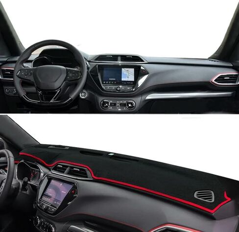 Car Dashboard Cover Anti-Scratch Dash Cover Interior Dash Covers - for Chevrolet Trailblazer 2020 2021 2022 2023, A Red With Hud in Saudi Arabia