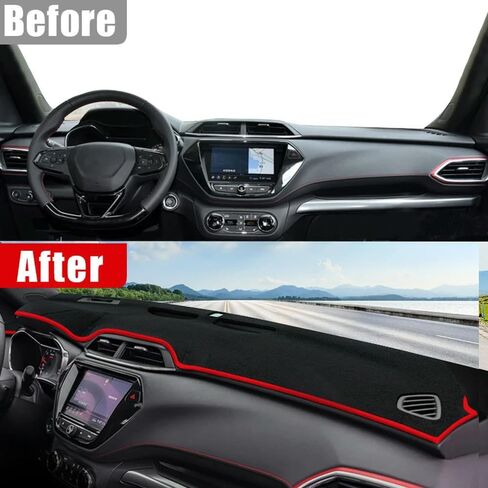Car Dashboard Cover Anti-Scratch Dash Cover Interior Dash Covers - for Chevrolet Trailblazer 2020 2021 2022 2023, A Red With Hud in Saudi Arabia