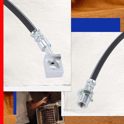 JC Whitney JFBAJCWBHH00047 Brake Hydraulic Hose - Compatible with Chevrolet Silverado 1500 2007-2017, Avalanche 2008, GMC Sierra 1500 2007-2017 in Kuwait