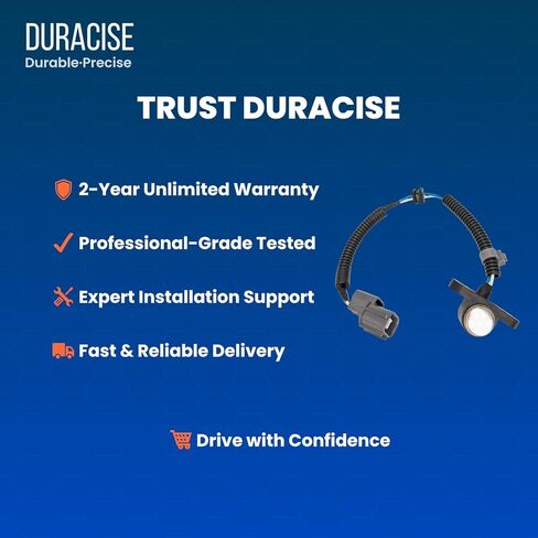 DURACISE Engine Crankshaft Position Sensor Compatible with 1999-2000 Honda Civic 1.6L, 1996-1997 Honda Civic del Sol 1.6L, 1997-2001 Honda CR-V 2.0L, 1994-2001 Acura Integra 1.8L, OEM #37500P72A01 in Kuwait