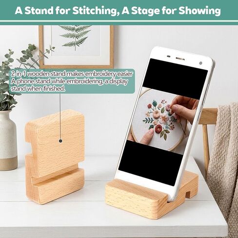 CLRDIVA First Embroidery Kit for Beginners: Pre-Printed Needlepoint Starter Kits with Complete Tools & Step-By-Step Videos Guide - Zero Stress to Learn 31 Stitches - Adults Relaxing DIY Craft Hobby in Saudi Arabia