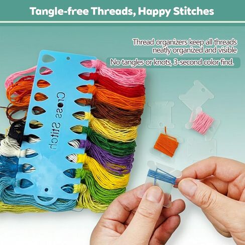 CLRDIVA First Embroidery Kit for Beginners: Pre-Printed Needlepoint Starter Kits with Complete Tools & Step-By-Step Videos Guide - Zero Stress to Learn 31 Stitches - Adults Relaxing DIY Craft Hobby in Saudi Arabia