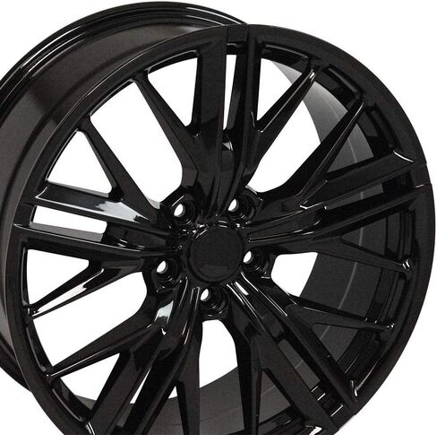 OE Wheels CV25 20 Inch Rims Fit Camaro ZL1 Style 5x120 20x8.5 / 20x9.5 Gloss Black - Hollander 5773 (Set of 4) in Kuwait
