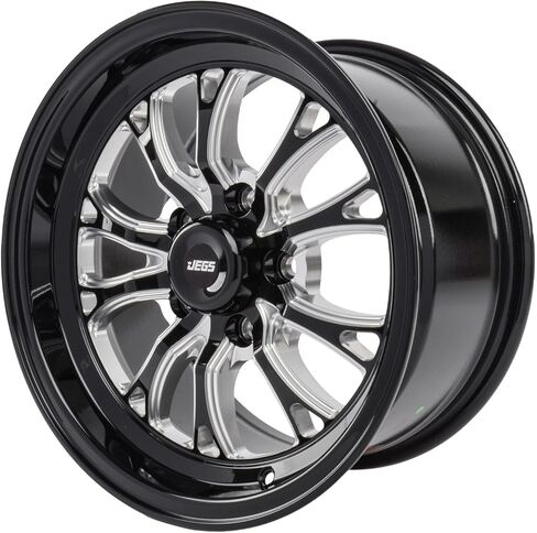 عجلة JEGS SSR سبايك 15 × 8 | 5 × 4.75 بوصة. تباعد نمط مسمار العجلة | +27 ملم إزاحة | 5.5 بوصة مسافة خلفية | أسود لامع مع لمسات بارزة مطحونة | 3.27 بوصة تتحمل المركز in Kuwait
