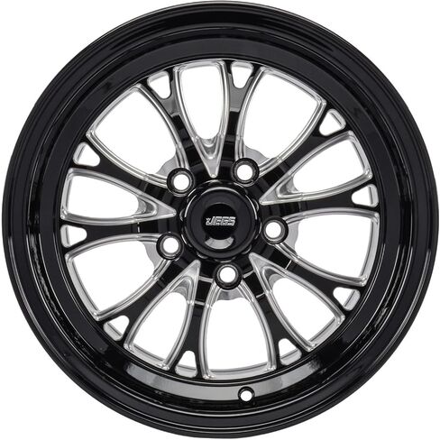 عجلة JEGS SSR سبايك 15 × 8 | 5 × 4.75 بوصة. تباعد نمط مسمار العجلة | +27 ملم إزاحة | 5.5 بوصة مسافة خلفية | أسود لامع مع لمسات بارزة مطحونة | 3.27 بوصة تتحمل المركز in Kuwait
