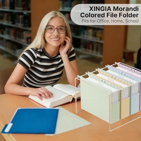 مجلدات ملفات معلقة بلاستيكية من XINGIA، حجم الحروف مع توسيع 2 بوصة، 12 حزمة مجلدات معلقة قابلة للتوسيع مع علامات تبويب، منظمات مجلدات معلقة للمكتب والمدرسة والمنزل وملء كابينة - ألوان متنوعة in Kuwait