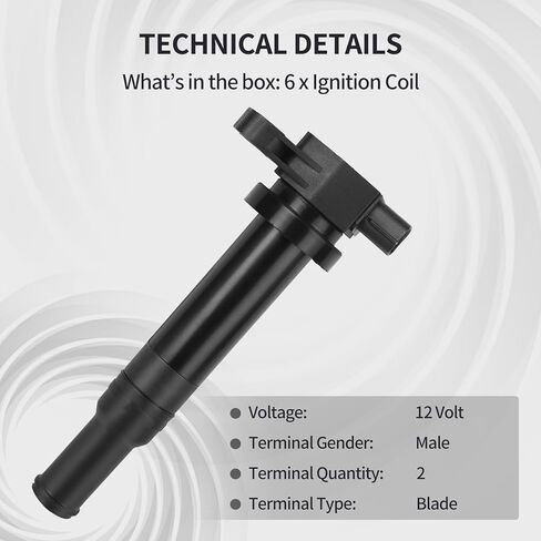 Ignition Coil Pack Fits for Hyundai Santa Fe V6 2.7L 2007-2008, for Kia Magentis 2010 L4 2.4L, for Kia Magentis Optima Rondo 2006-2010 V6 2.7L Replace UF558 27301-3E400 6PCS in Kuwait