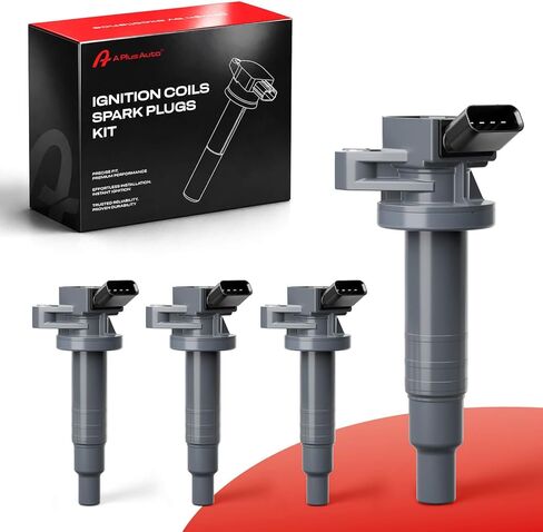 Set of 4 Ignition Coil Pack Fits for 1.8 L4 Toyota Corolla Matrix Celica Pontiac Vibe Chevy Prizm 2000 2001 2002 2003 2004 2005 2006 2007 2008 1.8L Coils Replaces# UF247 C1249 in Saudi Arabia