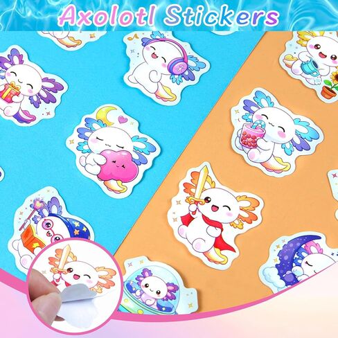 110 قطعة من حقائب الحفلات من Axolotl هدايا حفلات Axolotl Goodie حقائب حشو من Axolotl مجموعة مستلزمات زينة حفلات أعياد الميلاد in Kuwait