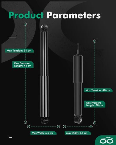 Full Set 4pcs Front Rear Shock Absorbers Fits 1980-1996 for Ford for F-150 Shocks Struts with 344049 37034 344078 34963 Auto Shocks Gas Shocks Sets in Kuwait