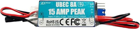 ZTW UBEC 8A G2 External BEC 2-8S LiPo (7-34V) 15A Peak Adjustable Output 5.0V/6.0V/7.4V/8.4V for RC Airplane Helicopter FPV Car Boat in Saudi Arabia