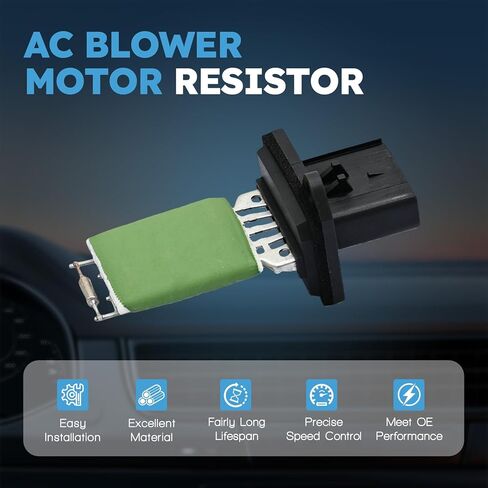 HVAC Blower Motor Resistor with Wire Harness Compatible with Dodge Dakota 2005-2012 Replacement for Mitsubishi Raider 2006-2009 Relpace 5161067AA in Kuwait