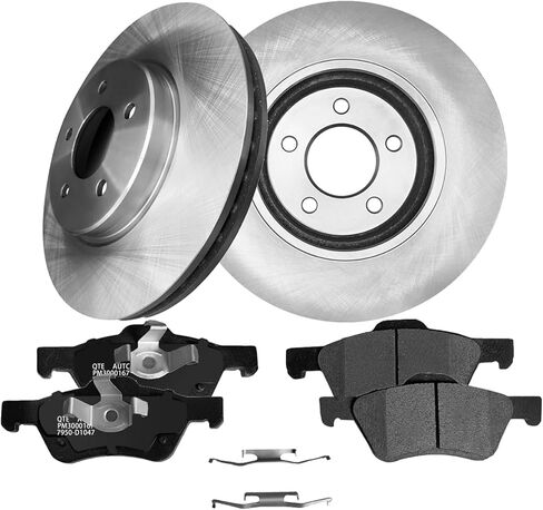 PM Auto Set of 6 Front 303mm Brake Disc Rotors-Ceramic Brake Pad Kit Replacement For 2005-2011 Mercury Mariner in Kuwait