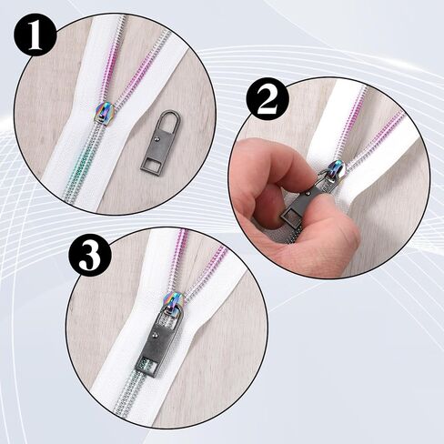 cobee 24Pcs Zipper Pull, Zipper Pull Replacement, Metal Zippers Repair Tab Zippering Head Replacement, Zippers Pulls Charm for Luggage, Backpacks, Jackets, Handbags(Style A) in Kuwait
