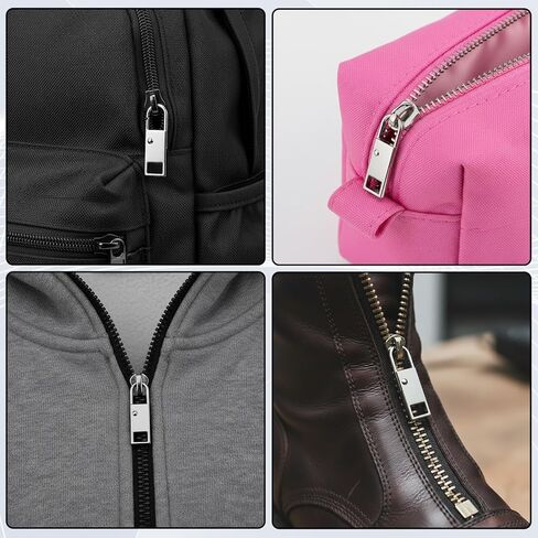 cobee 24Pcs Zipper Pull, Zipper Pull Replacement, Metal Zippers Repair Tab Zippering Head Replacement, Zippers Pulls Charm for Luggage, Backpacks, Jackets, Handbags(Style A) in Kuwait