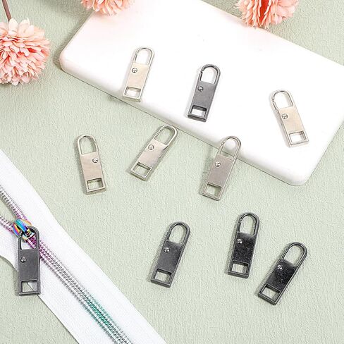 cobee 24Pcs Zipper Pull, Zipper Pull Replacement, Metal Zippers Repair Tab Zippering Head Replacement, Zippers Pulls Charm for Luggage, Backpacks, Jackets, Handbags(Style A) in Kuwait