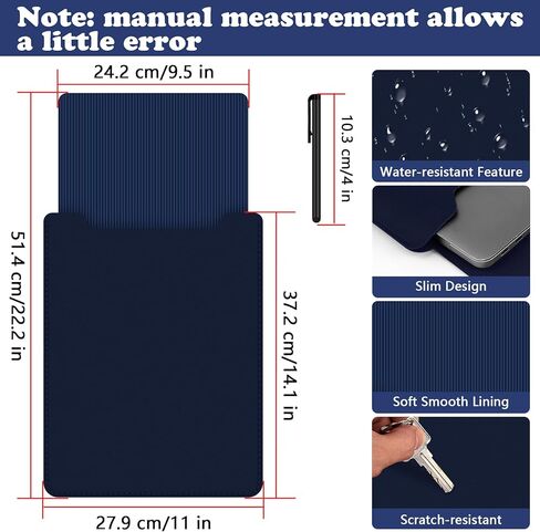 15-16" PU Leather Laptop Sleeve,Laptop Case Compatible with MacBook Pro 16 2019-2021 M1 Pro M1 Max (A2485 A2141), Case Compatible with MacBook Pro 15 2010-2019 (A1990 A1707 A1398) in Saudi Arabia