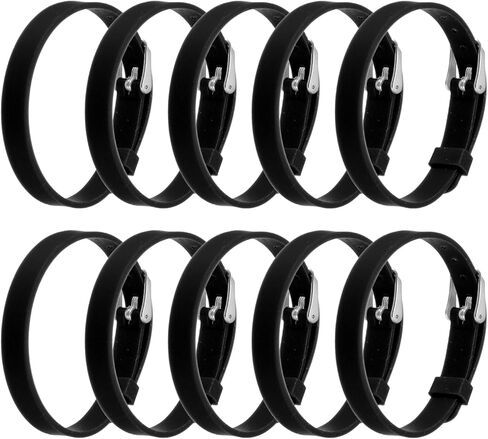 PATIKIL Slide Bracelet Wristband, Silicone Adjustable Bracelet, ID Bracelet Wristband for Jewelry Making DIY Craft Gift in Kuwait