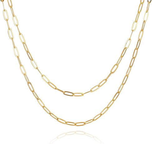 2M/6.6Feet Golden Plated Brass Paperclip Chain Link Cable Chains Spool for DIY Jewelry Bracelet Necklace Choker Making Supplies 11.6x4.3mm in Kuwait
