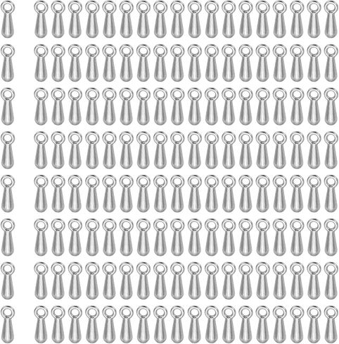 PATIKIL Extender Chain Teardrop, 400 Pcs Metal Tear Drop Dangle End Beads End Drop Charm Terminators for DIY Jewelry Findings Necklace Making Crafting Anklets, White in Kuwait