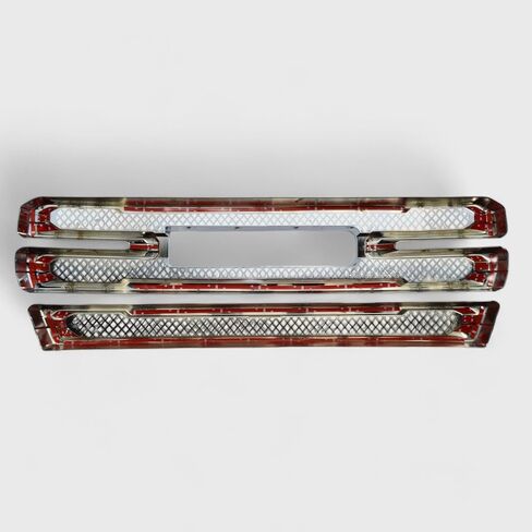 Trim Illusion Chrome Patented Front Grille Overlay for 2019-2021 GMC Sierra 1500 SLT & AT4 | Easy No-Tool Install | Triple Chrome Plated Finish | US Patented in Kuwait
