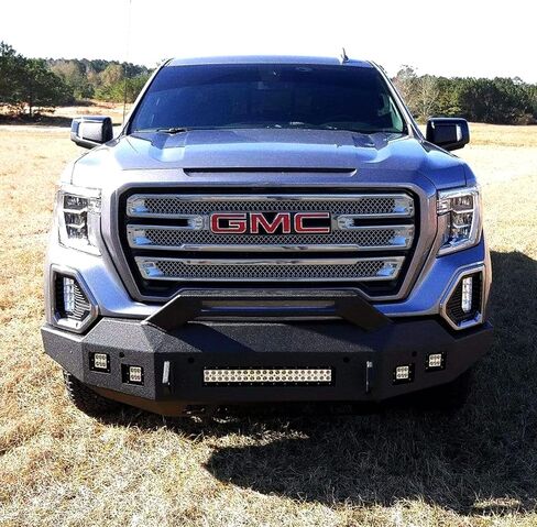 Trim Illusion Chrome Patented Front Grille Overlay for 2019-2021 GMC Sierra 1500 SLT & AT4 | Easy No-Tool Install | Triple Chrome Plated Finish | US Patented in Kuwait